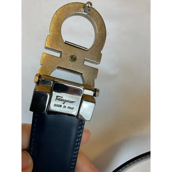 Women's Ferragamo Leather Belt, Black- about 42 inches long - Picture 4 of 7